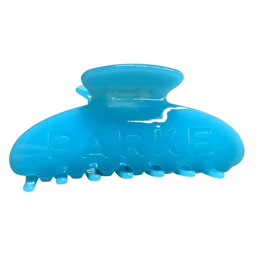 Parke Large Hair Claw Clip Sky Blue with Denim Branded Pouch Case